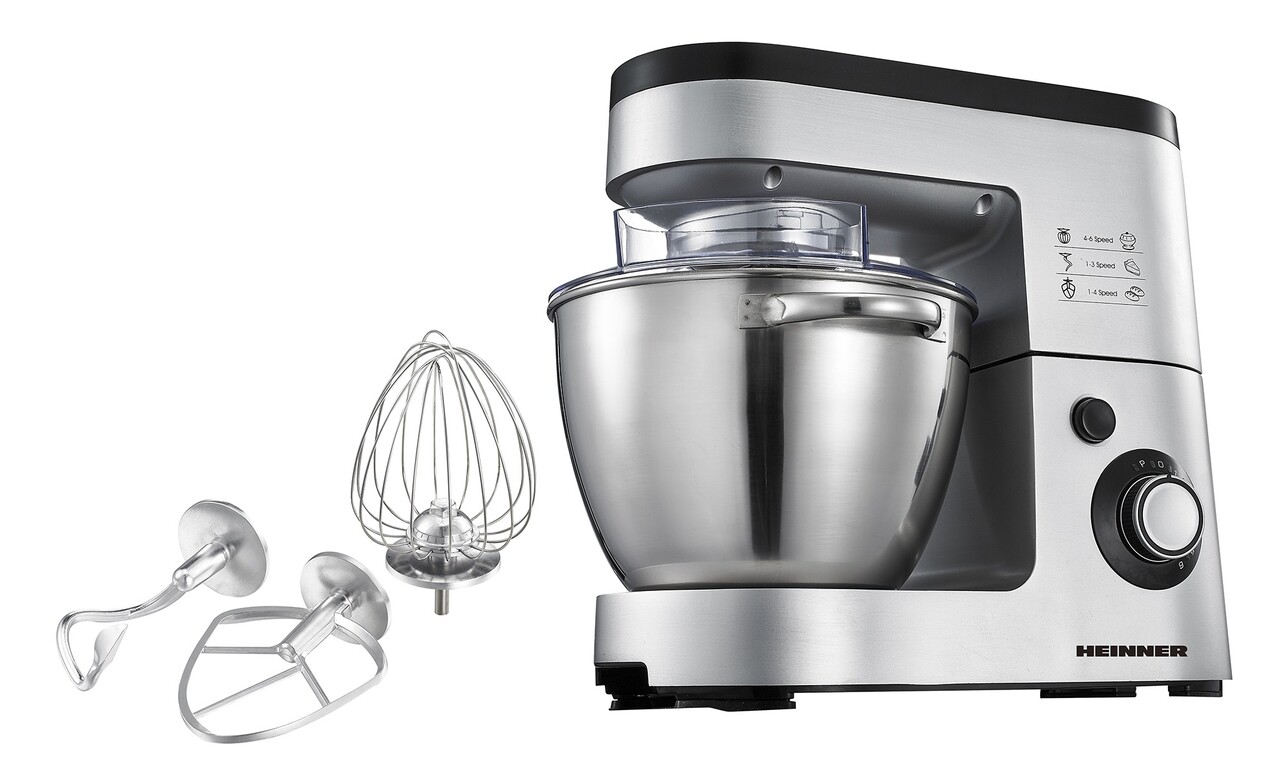 Mixer planetar Heinner, 1500 W, 6 viteze, argintiu - imagine 5
